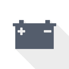 Battery, charge, power concept flat design vector icon