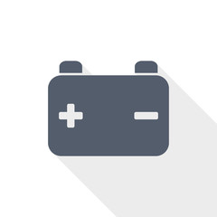 Battery, charge, power concept flat design vector icon in eps 10