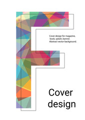 Cover design for magazine, book, splash, banner. Abstract vector background.
