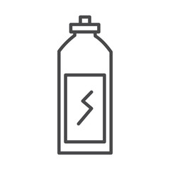 energetic drink bottle power line icon design