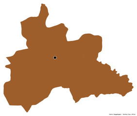 Centre, region of Burkina Faso, on white. Pattern