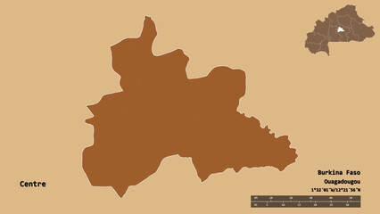 Centre, region of Burkina Faso, zoomed. Pattern