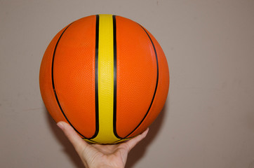 Basketball ball size nº 7, made of rubber