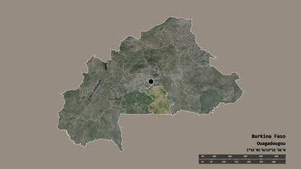 Location of Centre-Sud, region of Burkina Faso,. Satellite