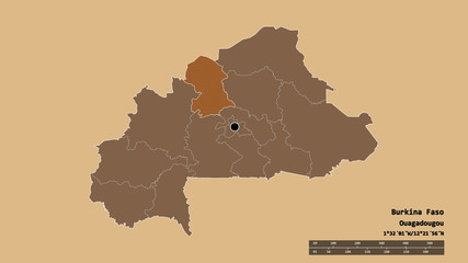Location of Nord, region of Burkina Faso,. Pattern