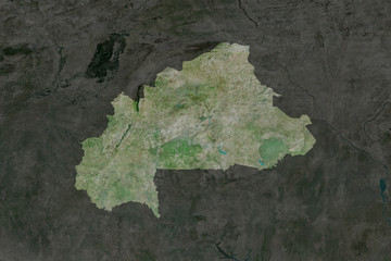 Burkina Faso. Neighbourhood desaturated. Satellite