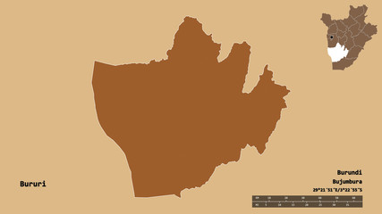 Bururi, province of Burundi, zoomed. Pattern
