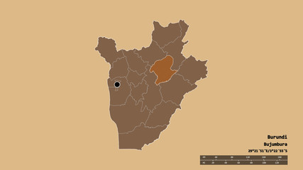 Location of Karuzi, province of Burundi,. Pattern