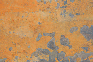 Abstract Old Orange Grunge Cement Wall for texture background