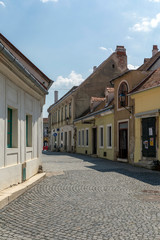 Old buildings on the streets of Koszeg, Hungary