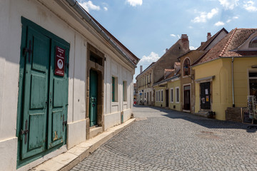 Old buildings on the streets of Koszeg, Hungary