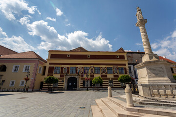 Fototapeta na wymiar The old town hall on the Jurisics square in Koszeg, Hungary