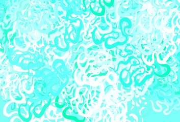 Light Green vector background with abstract shapes.