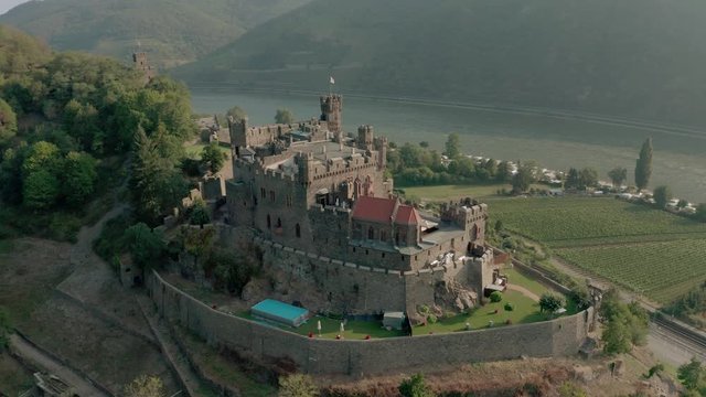 Reichenstein Castle Overlooking the Rhine River