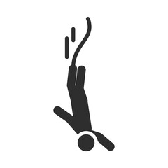 extreme sport freediving active lifestyle silhouette icon design
