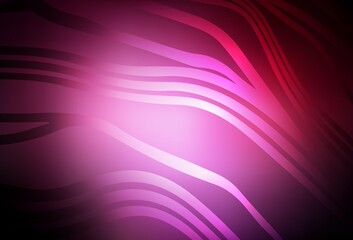 Obraz premium Dark Pink vector backdrop with curved lines.