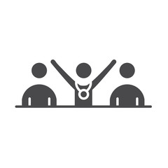 team people competition running speed sport silhouette icon design