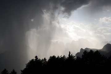 Temporale, Dolomiti