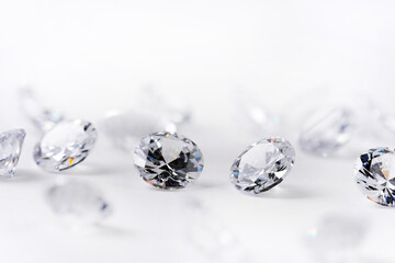 Diamonds isolated on white background.