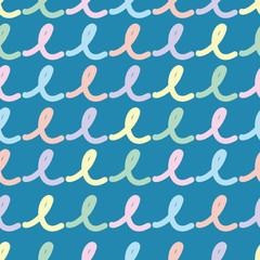 Script letter E vector repeating pattern. Hand written lower case type seamless illustration background.