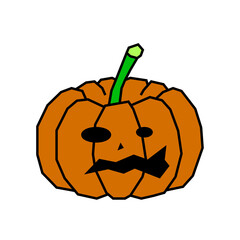 halloween pumpkin isolated on white