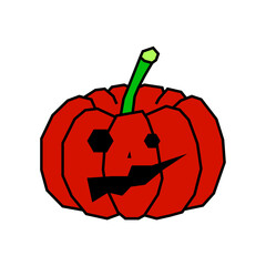 halloween pumpkin isolated on white