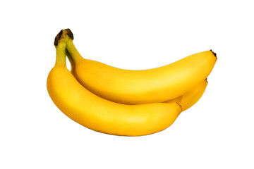 Bunch of bananas  on white background with clipping path and isolated