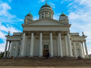 A view of the Helsinki Cathedral in the Finnish capital, Helsinki in the summertime