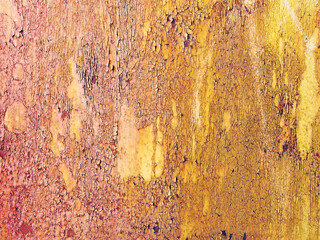 Creative bright metallic background. Flat background texture of dirty rusty metal. Bright rusty spots as the main background for a vintage scratched design