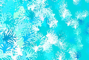 Light Blue, Green vector natural backdrop with branches.