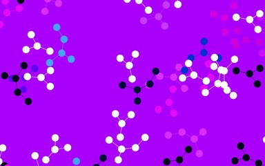 Light Purple vector backdrop with artificial intelligence data.