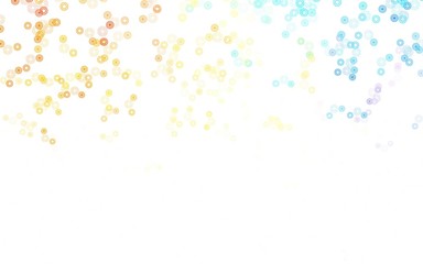 Light Blue, Yellow vector background with spots.