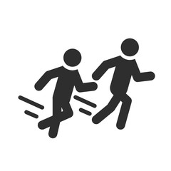 extreme sport outdoor jogging active lifestyle silhouette icon design