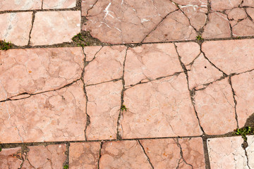 Marble paving slabs of the old, crumbling slabs. Marble texture background, abstract texture for design