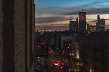 New York at a sunset from Astoria queens