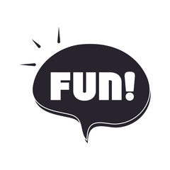 Fototapeta premium slang bubbles, cartoon fun text over white background, silhouette icon style