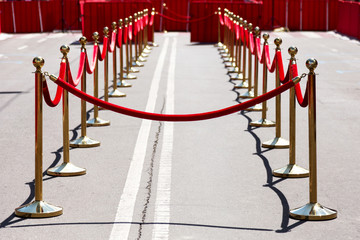 Way to success on the red carpet (Barrier rope)