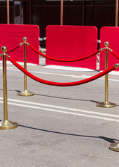 Way to success on the red carpet (Barrier rope)
