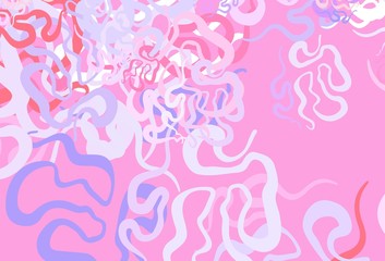 Light Pink, Red vector background with abstract shapes.