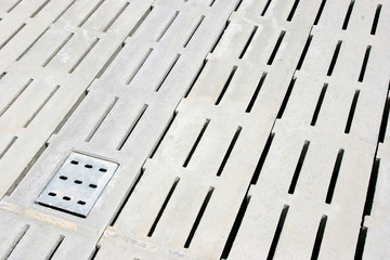 Reinforcement metal framework for concrete pouring. Ready for filling up with concrete.