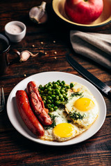 fried eggs with bacon