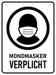 Mondmasker Verplicht (