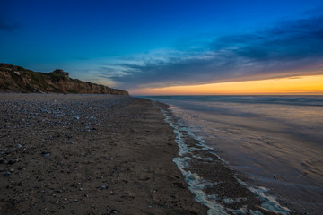 sunset over the beach