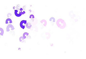 Light Purple vector texture with rainbows, clouds.