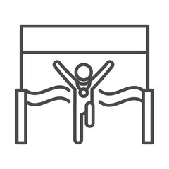 winner runner at the finish speed sport race line icon design