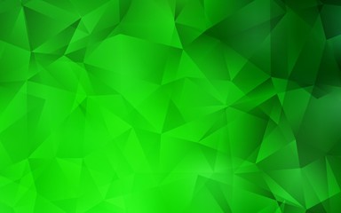 Light Green vector polygonal background. Triangular geometric sample with gradient.  Pattern for a brand book's backdrop.