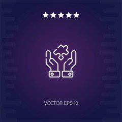 puzzle vector icon modern illustration