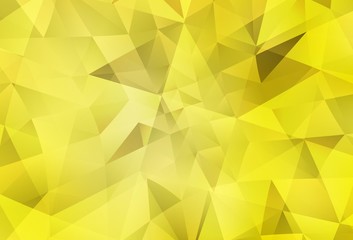 Light Yellow vector gradient triangles template.