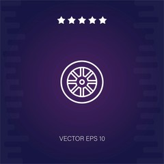 car wheel vector icon modern illustration