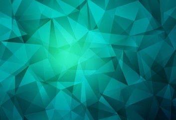 Light Green vector low poly layout.